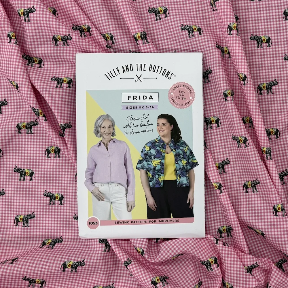 Ex Designer 100% Cotton Shirting - Ele-cado Pink Gingham - Image 6