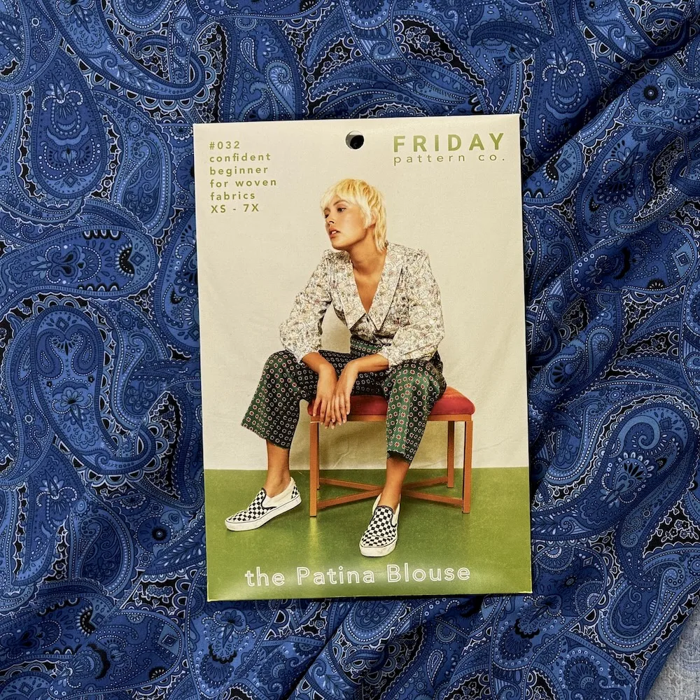 Ex Designer 100% Cotton Poplin Shirting - Cobalt Blue Paisley - Image 3