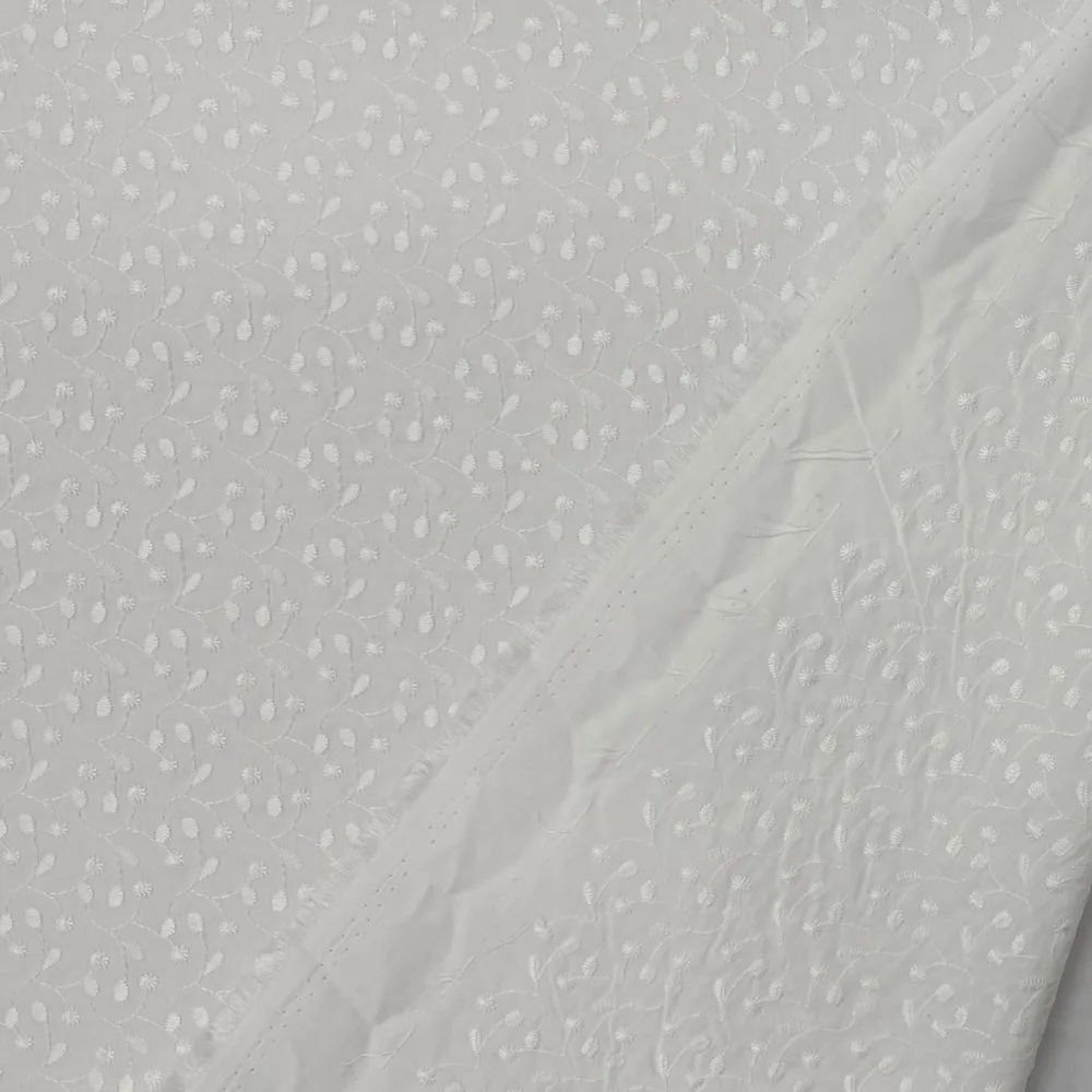 White Embroidered 100% Cotton - Image 4