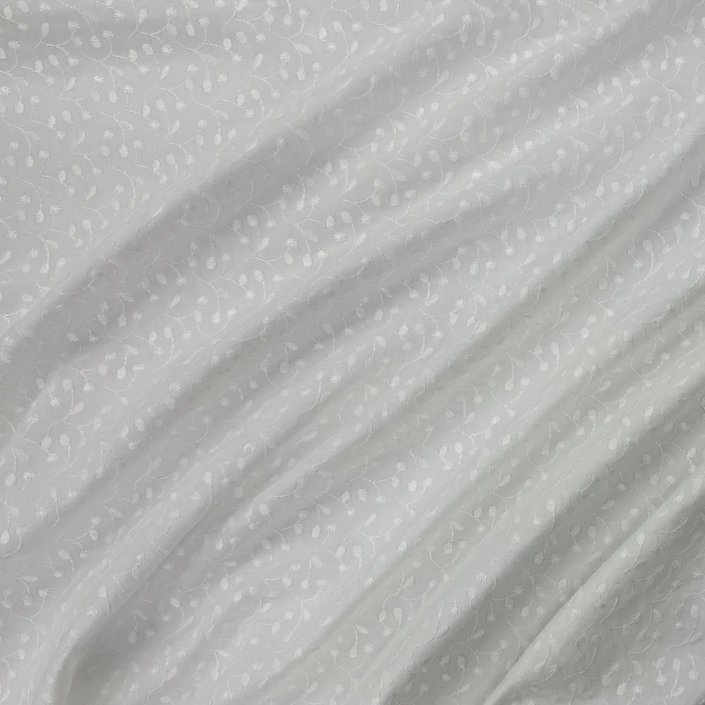 White Embroidered 100% Cotton - Image 2