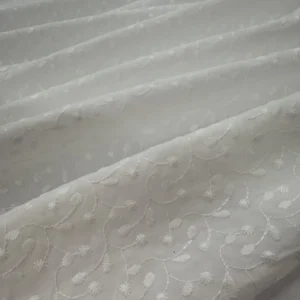 White Embroidered 100% Cotton