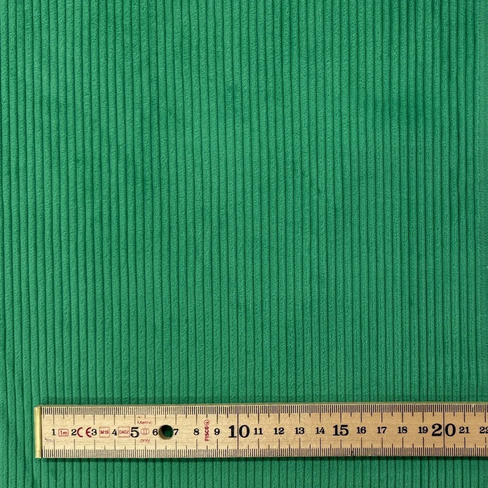 Ex designer 100% Cotton 6 Wale Corduroy - Emerald - Image 4