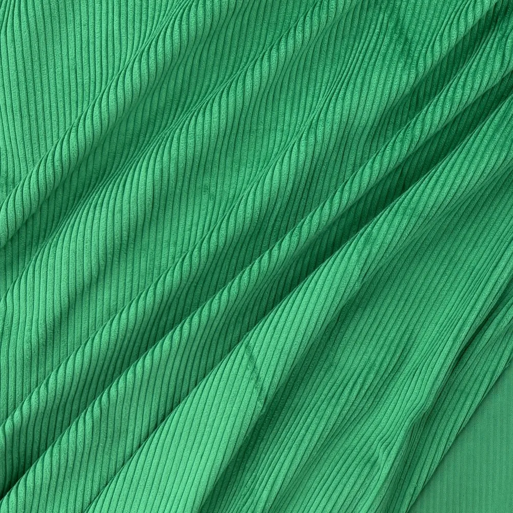 Ex designer 100% Cotton 6 Wale Corduroy - Emerald - Image 2