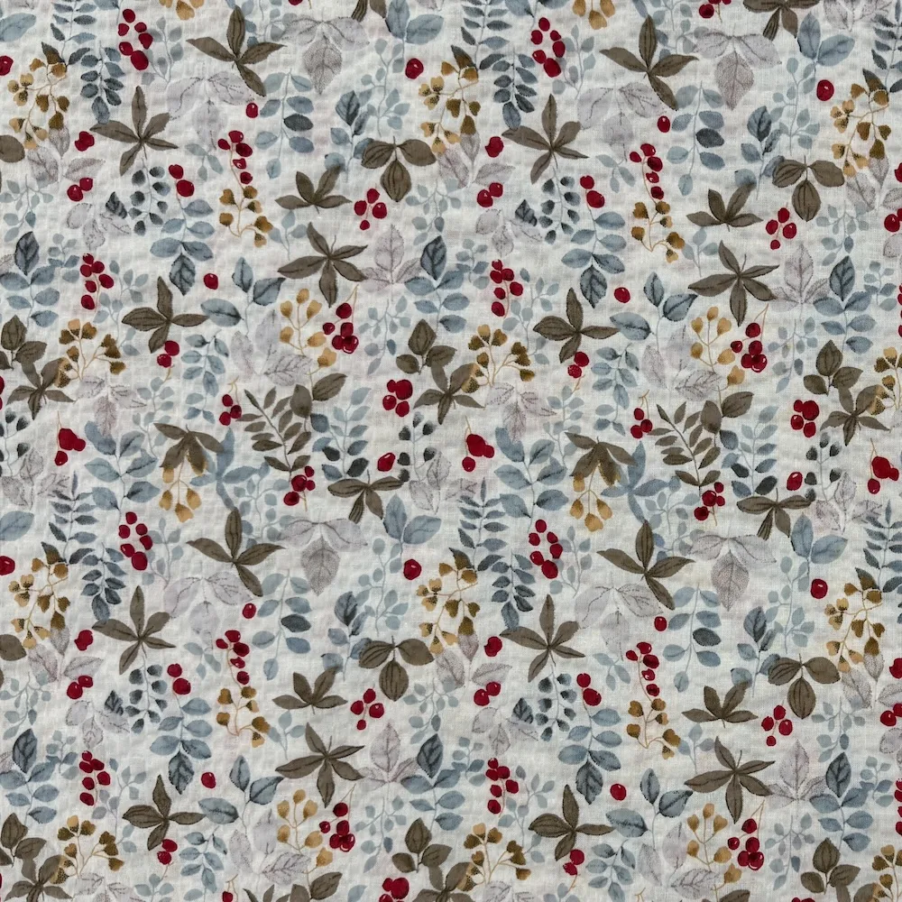 100% Cotton Seersucker - Red Berries - Image 2