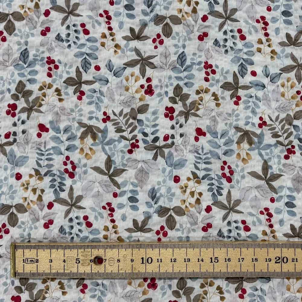 100% Cotton Seersucker - Red Berries - Image 3