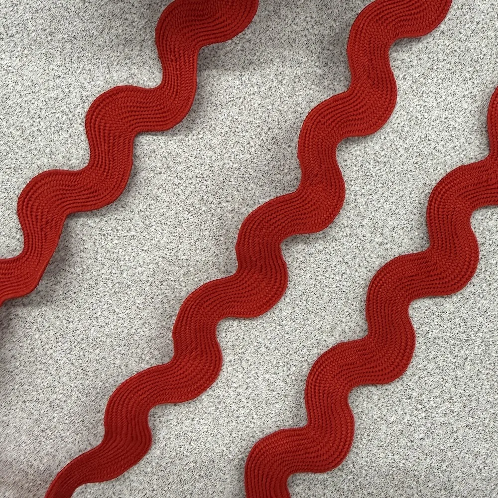 Jumbo Ric-Rac Trim - Red - Image 3
