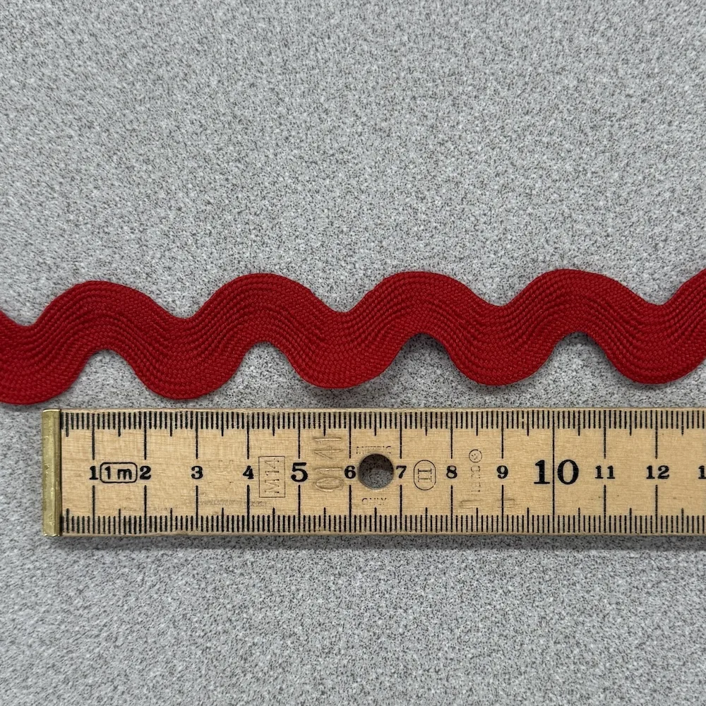 Jumbo Ric-Rac Trim - Red - Image 2