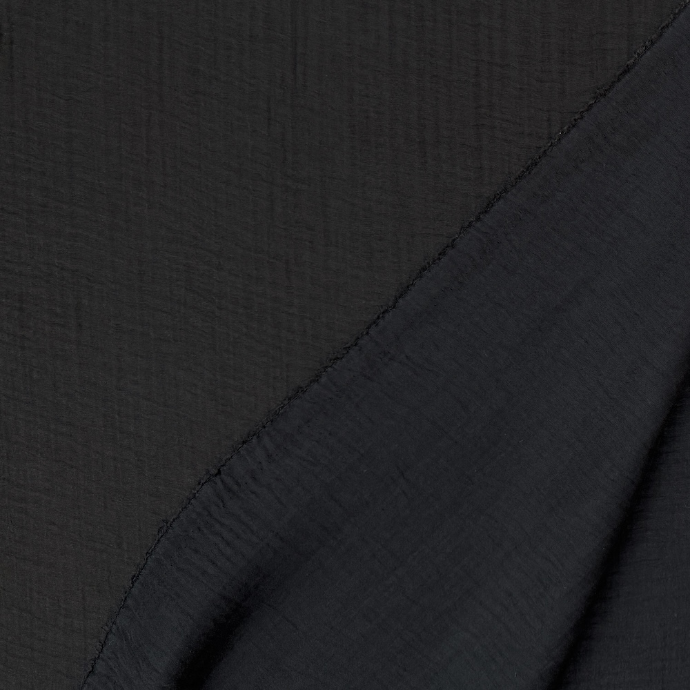 Textured Woven Tencel - Black - Image 4