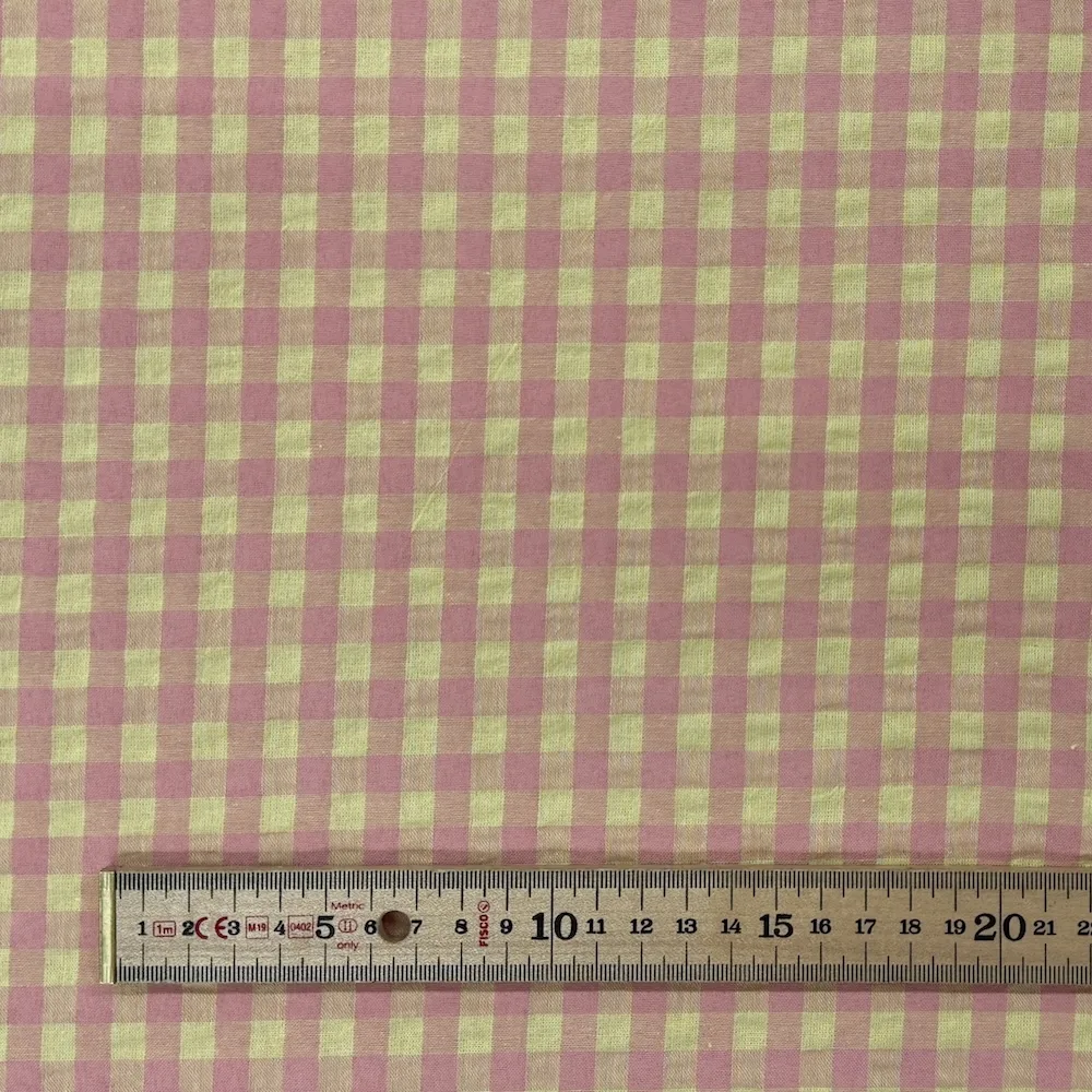 Lightweight Textured Gingham - Midi Check - Rhubarb & Custard - Image 5