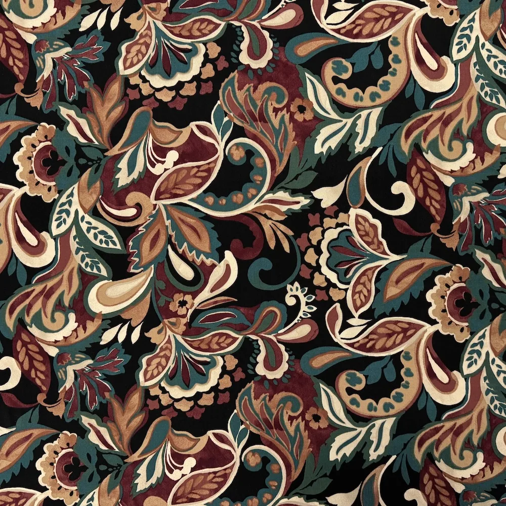 Stretch Viscose Twill - Autumn Paisley - Image 4