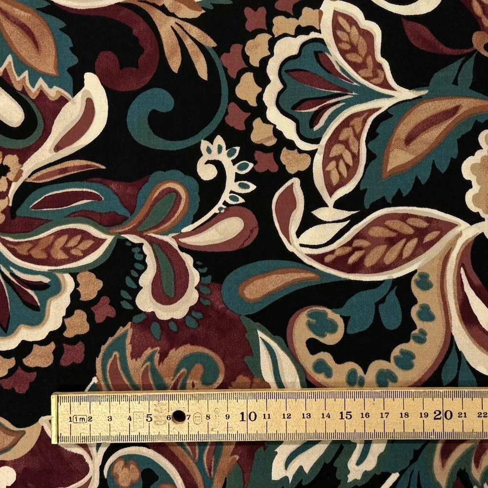 Stretch Viscose Twill - Autumn Paisley - Image 3