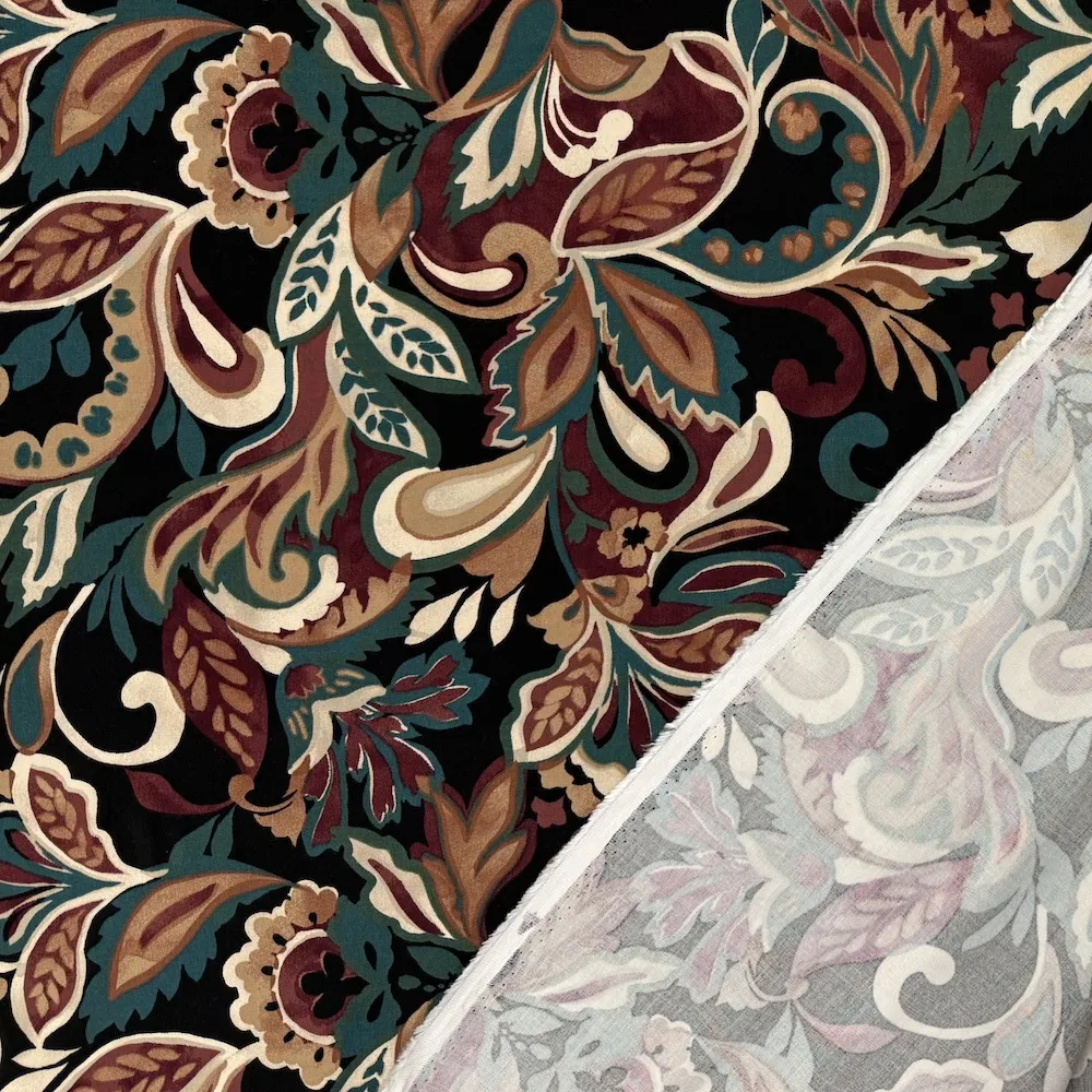 Stretch Viscose Twill - Autumn Paisley - Image 2