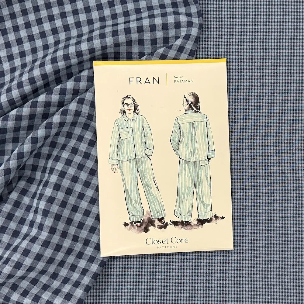 Lightweight Textured Gingham - Mini Check - Blue & Navy - Image 5