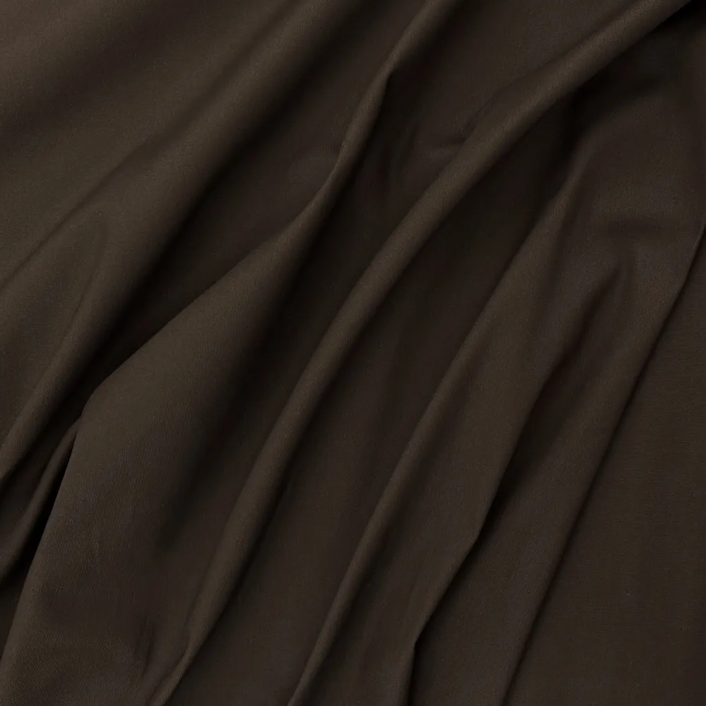Brushed Stretch Cotton Canvas - Chocolate Brown - Image 4