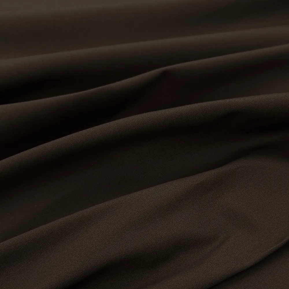 Brushed Stretch Cotton Canvas - Chocolate Brown - Image 3