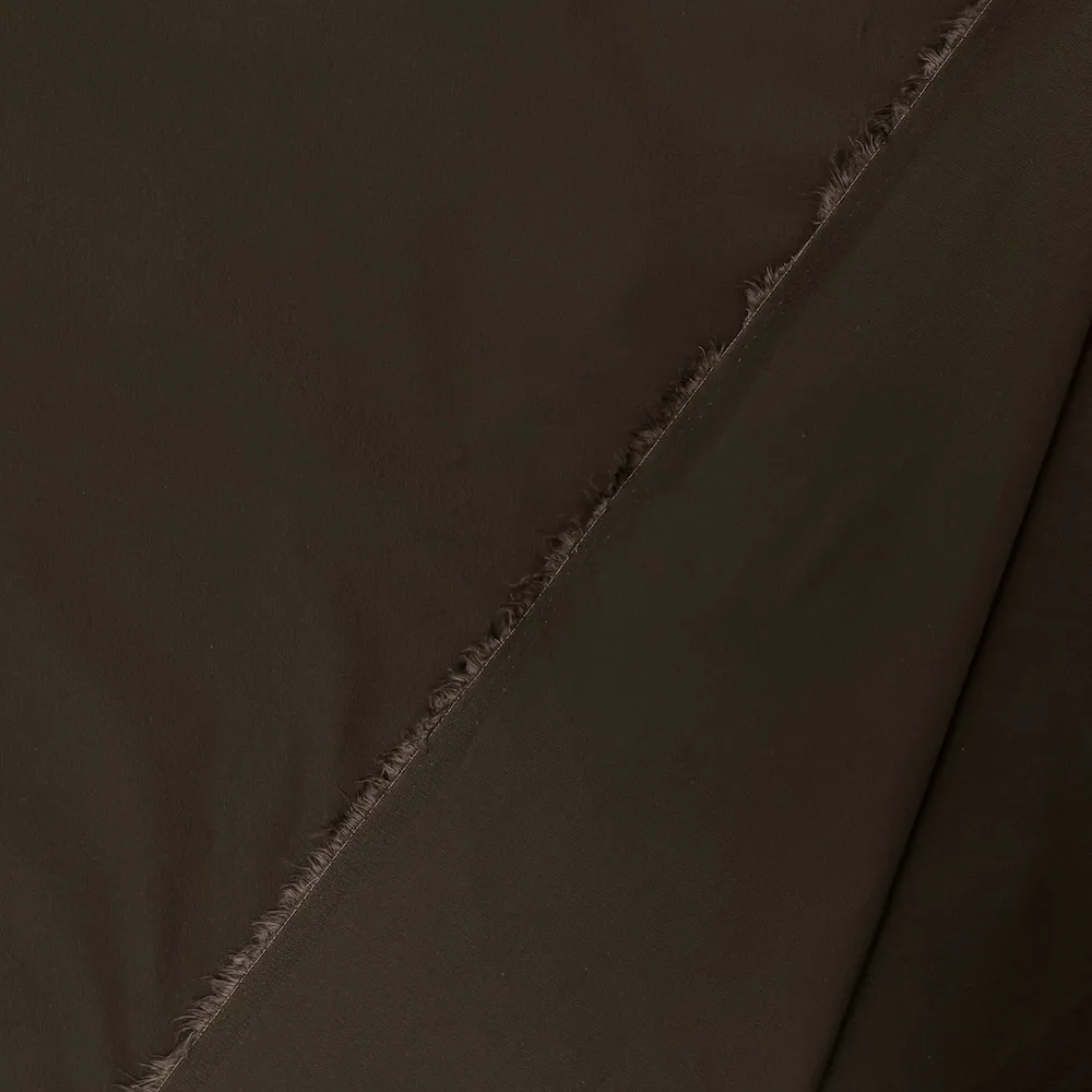 Brushed Stretch Cotton Canvas - Chocolate Brown - Image 2