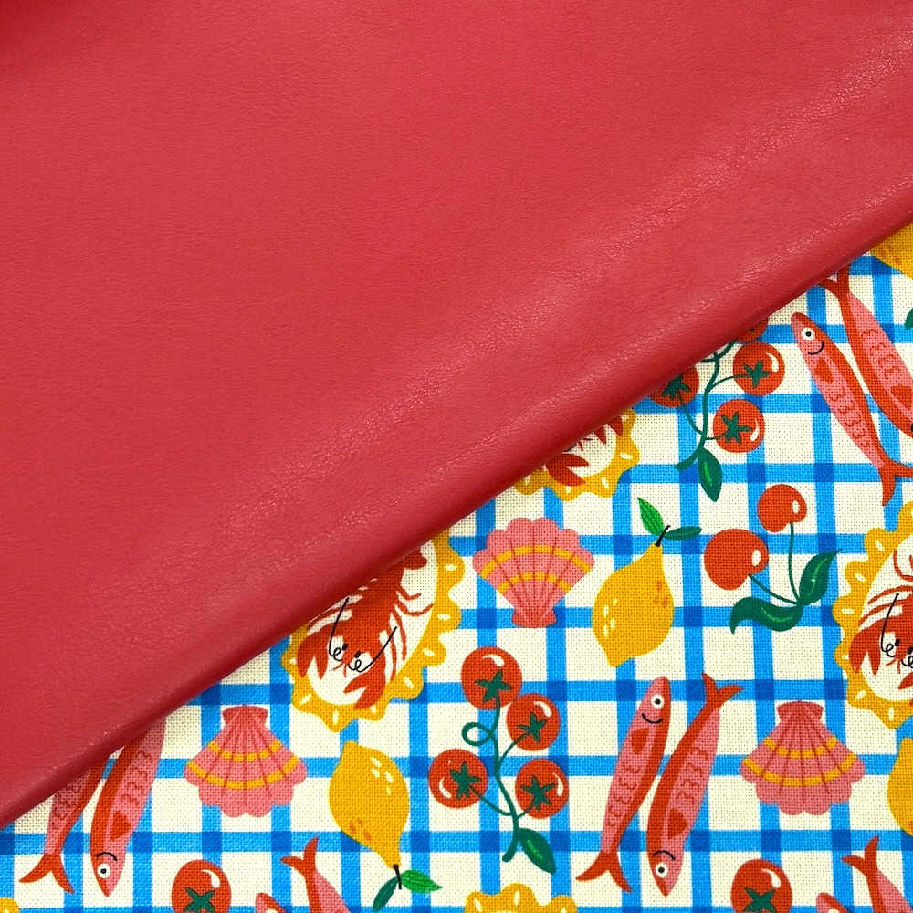 Soft Faux Leather - Red - Image 5