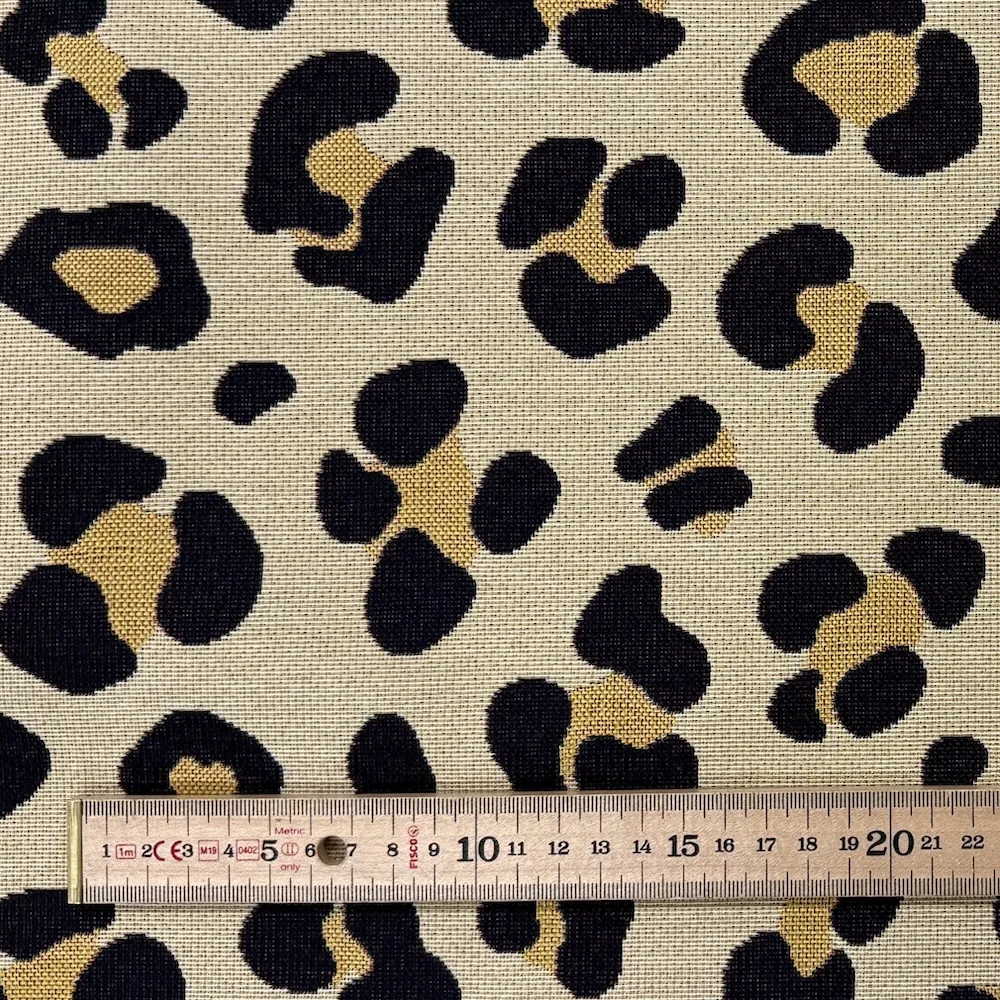 Cotton Blend Woven Tapestry - Leopard Print - Image 3