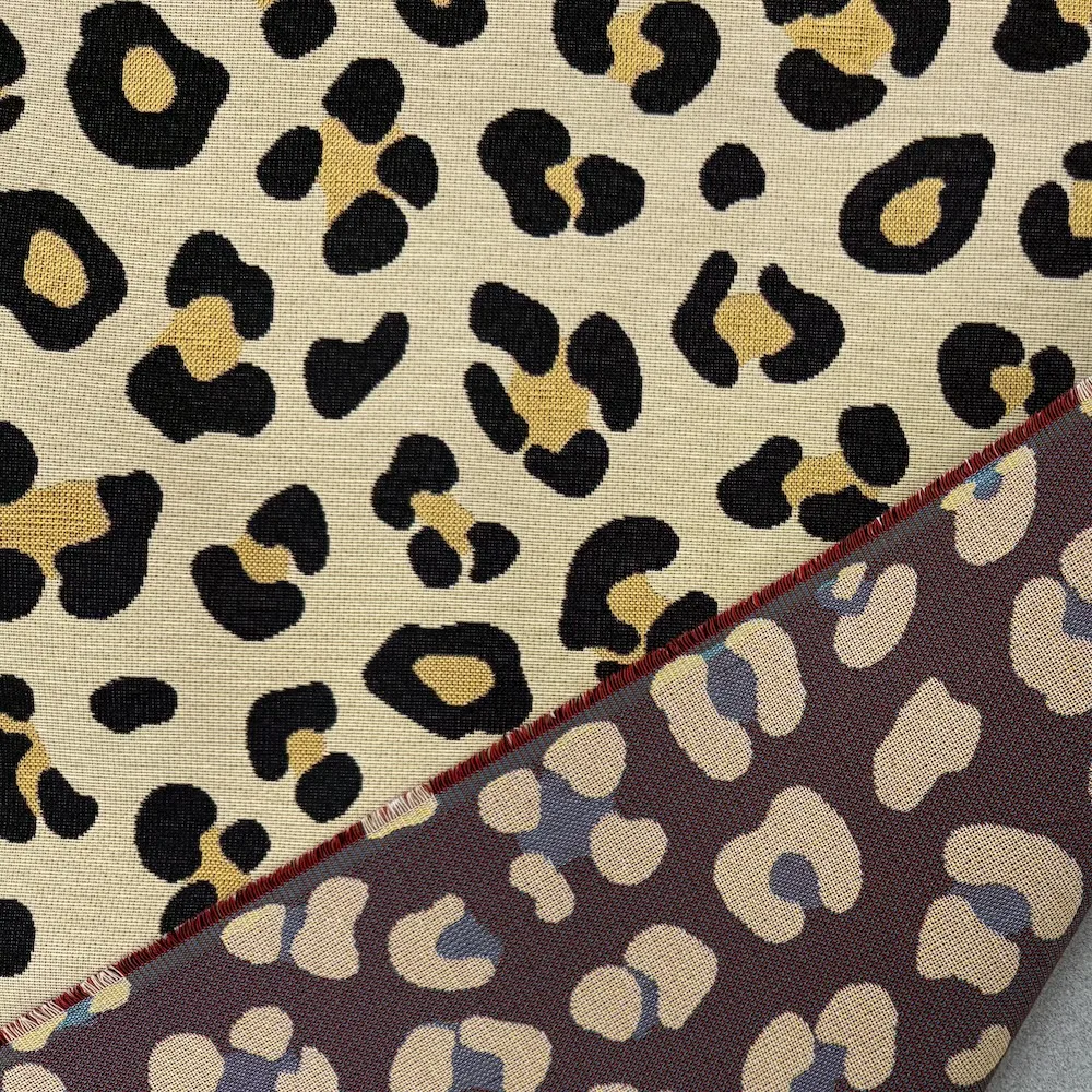 Cotton Blend Woven Tapestry - Leopard Print - Image 4