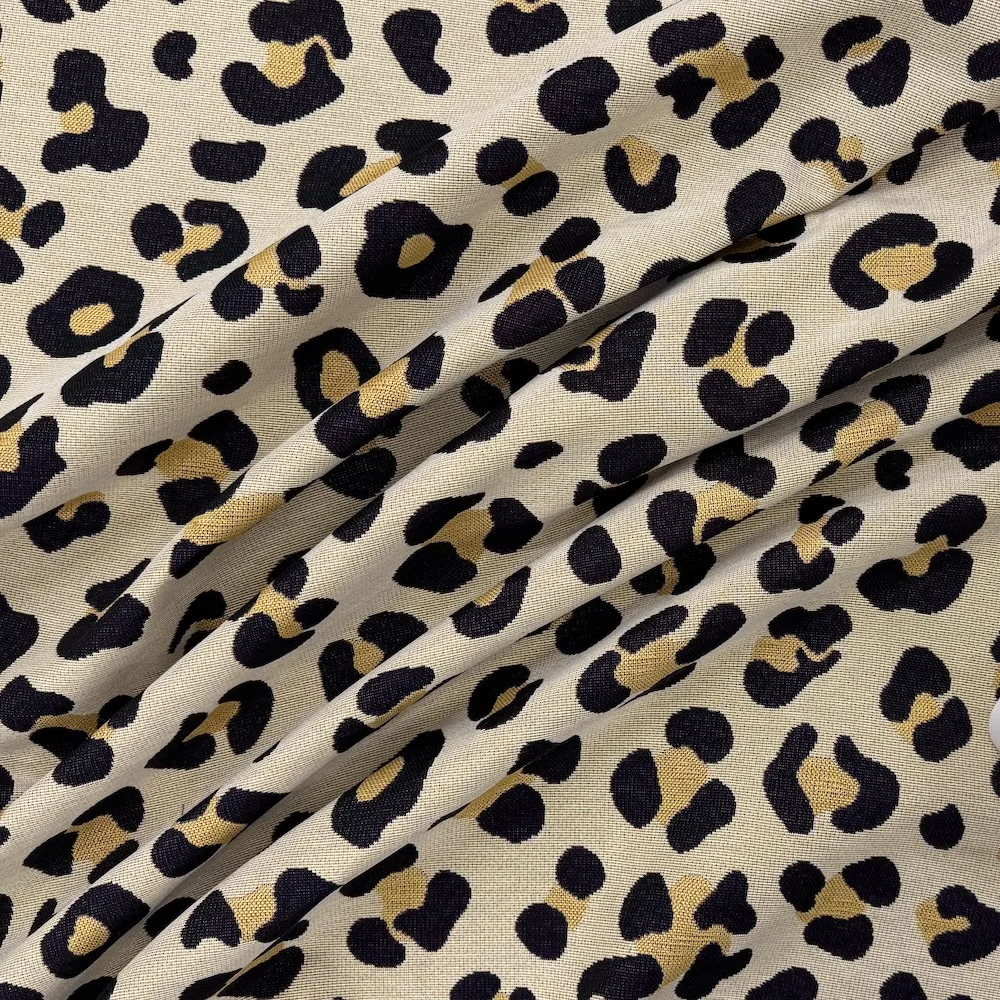 Cotton Blend Woven Tapestry - Leopard Print - Image 2