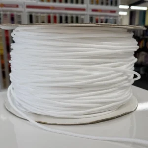 Washable Non Woven Piping Cord - White - 6mm