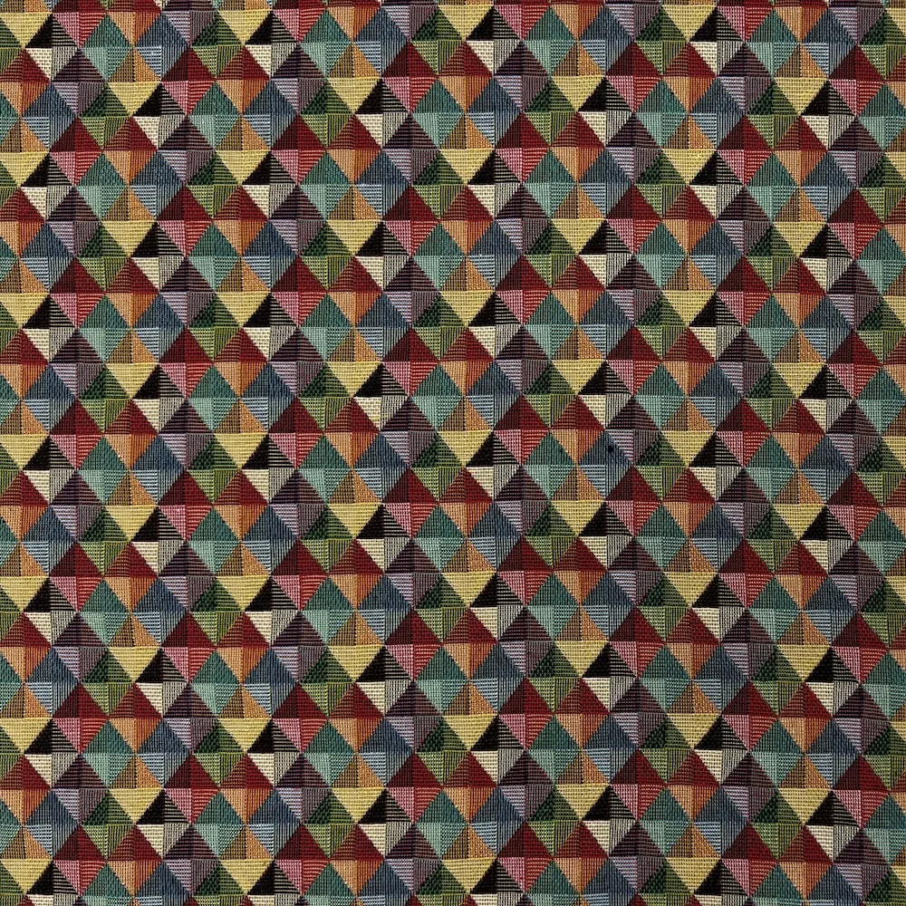 Cotton Blend Woven Tapestry - Triangles - Image 3