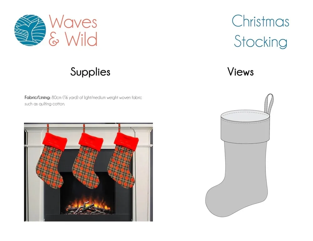 Waves & Wild Christmas Stocking PDF Pattern - Image 7