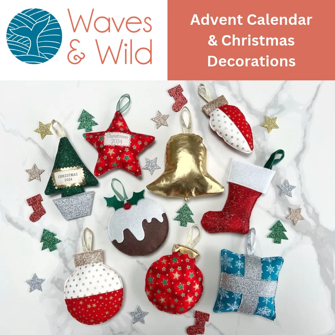 Waves & Wild Advent Calendar & Christmas Decorations PDF Pattern