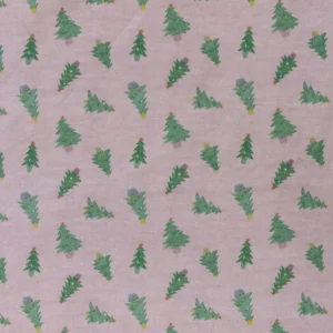 Little Johnny Festive 100% Cotton - Pastel Christmas Trees