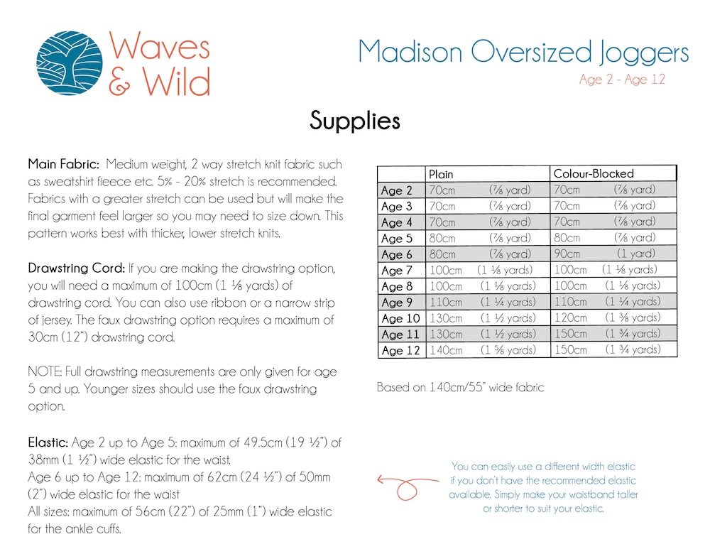 Waves & Wild Madison Oversized Joggers PDF Pattern - Child - Image 14